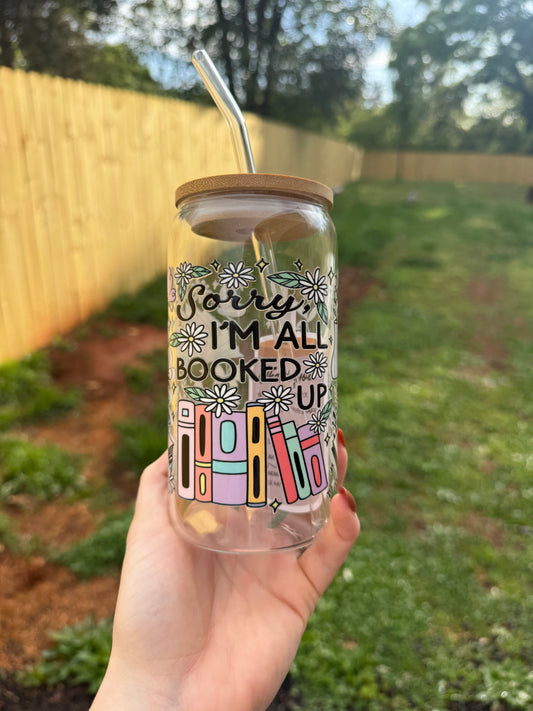 All Booked up Glass Tumbler