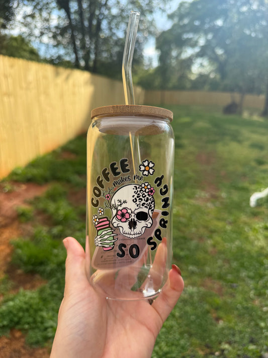Coffee So Springy Glass Tumbler