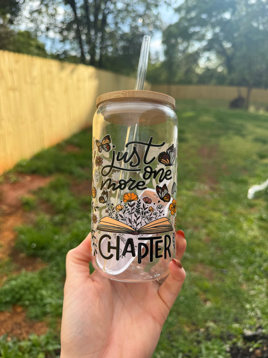 Just One More Chapter Glass Tumbler